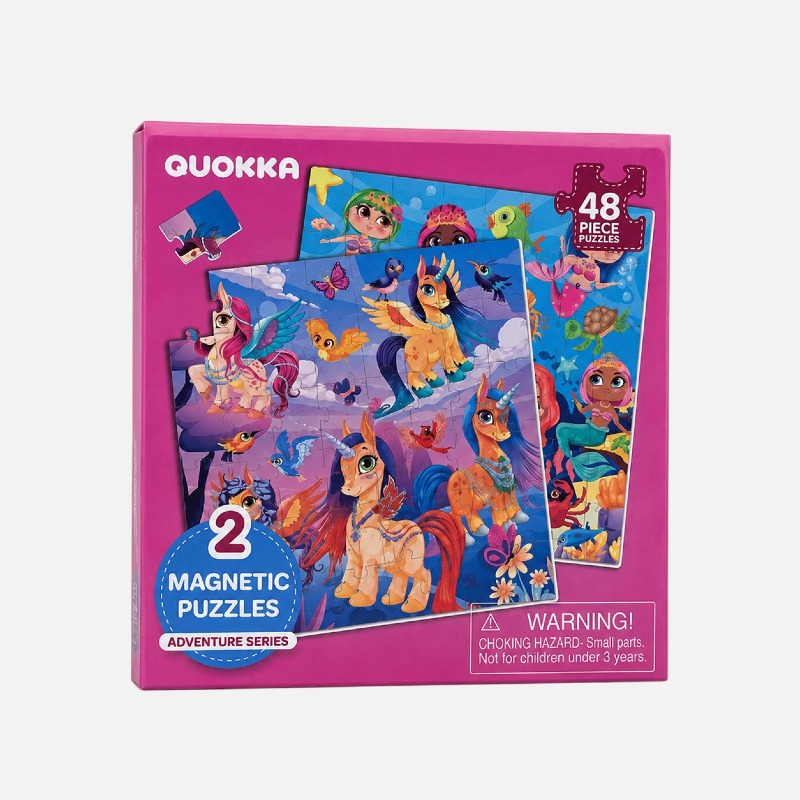 QUOKKA 2 Magnetic Puzzles – Unicorn & Mermaid Adventure