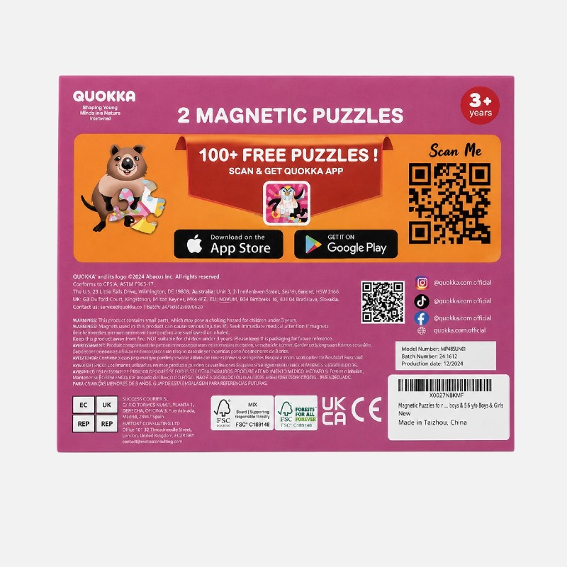 QUOKKA 2 Magnetic Puzzles – Unicorn & Mermaid Adventure photo 2