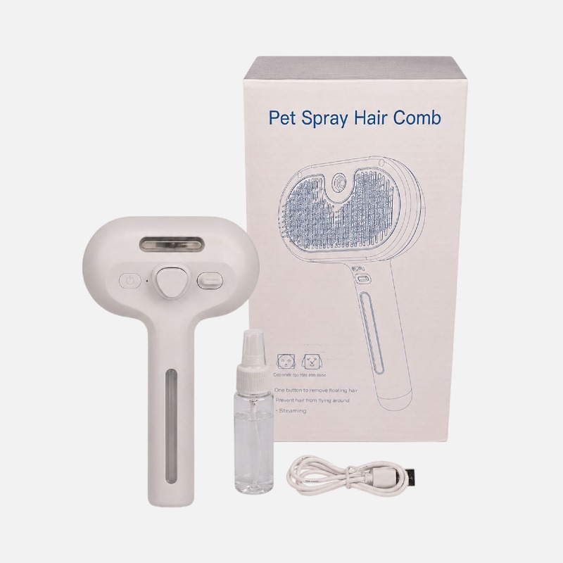 3-in-1 Pet Spray Hair Comb – USB Rechargeable Cat & Dog Brush photo 2