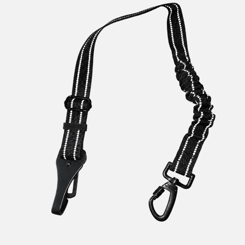 Dog Car Seatbelt Safety Lead – Reflective Bungee Strap