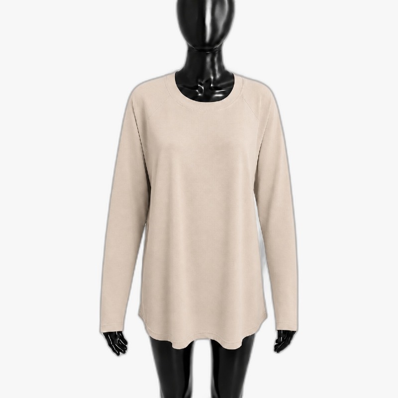 Beige Long Sleeve Top – Raglan Sleeve Jersey