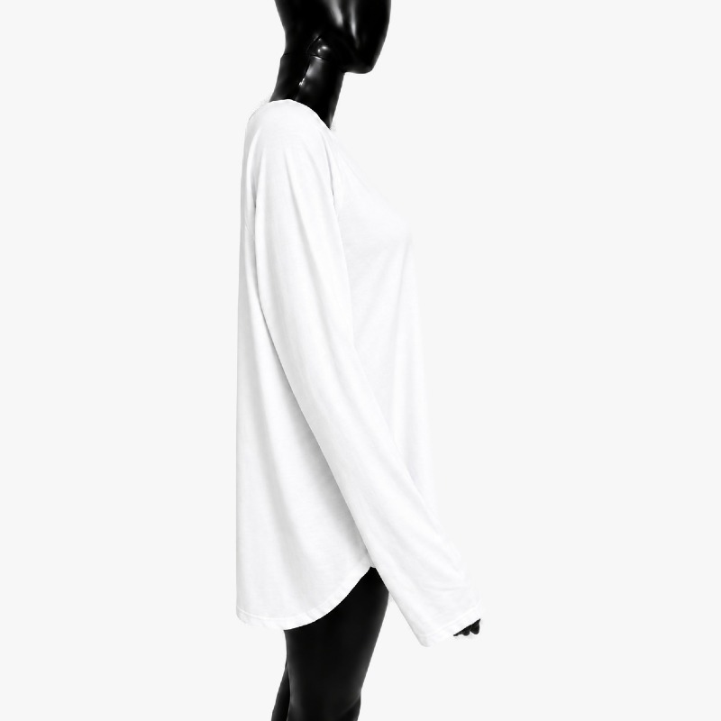 White Long Sleeve Top – Raglan Sleeve Jersey photo 3