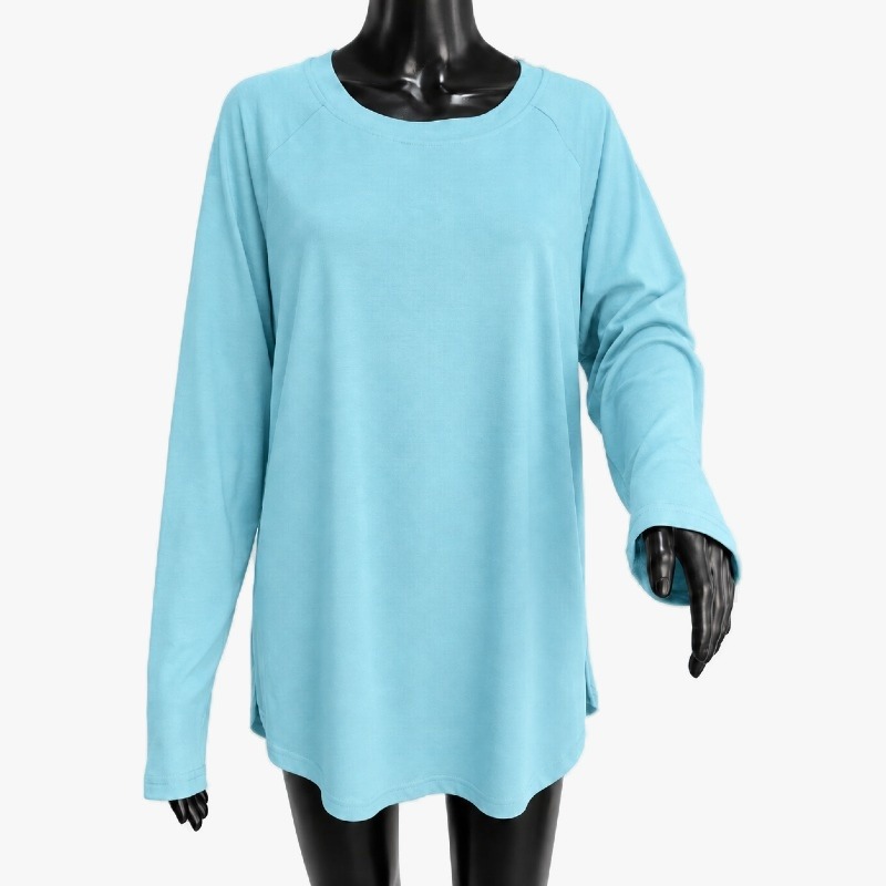 Duck Egg Blue Long Sleeve Top – Raglan Sleeve Jersey