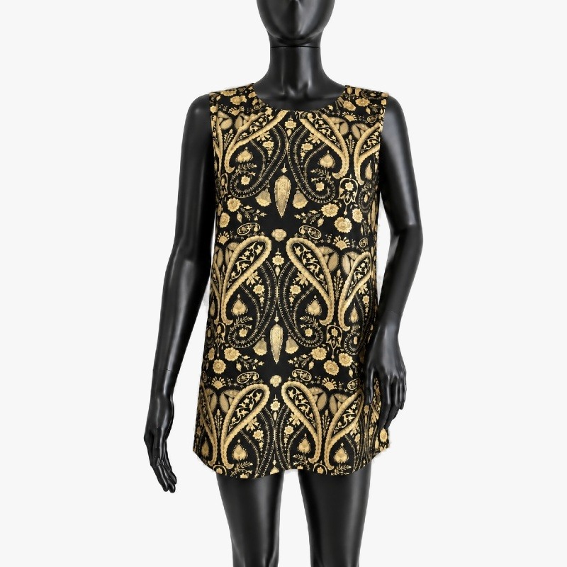 Ladies Paisley Print Sleeveless Shift Top