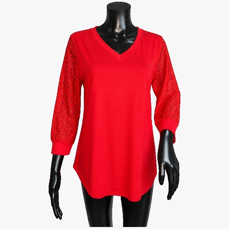 Ladies Lace Sleeve Top