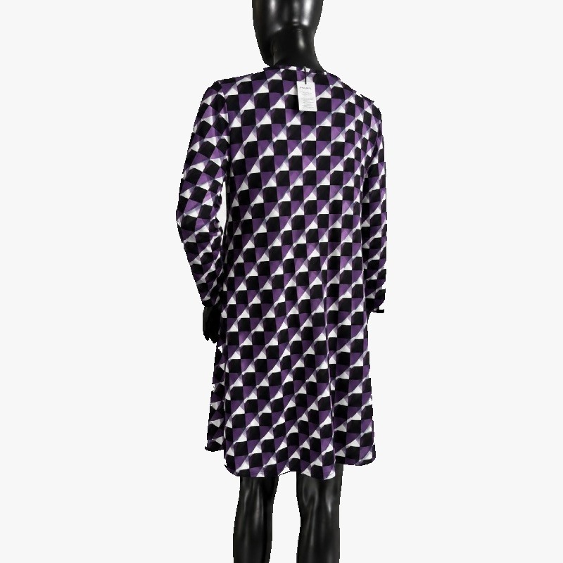 Ladies Geometric Diamond Print Swing Dress photo 2