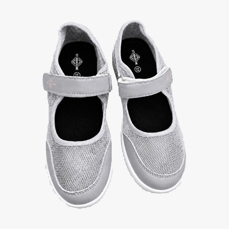 Mesh Mary Jane Trainers – Grey