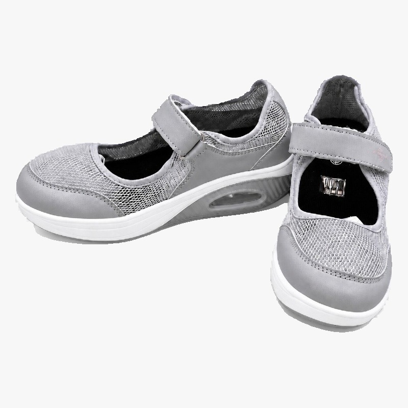 Mesh Mary Jane Trainers – Grey photo 2