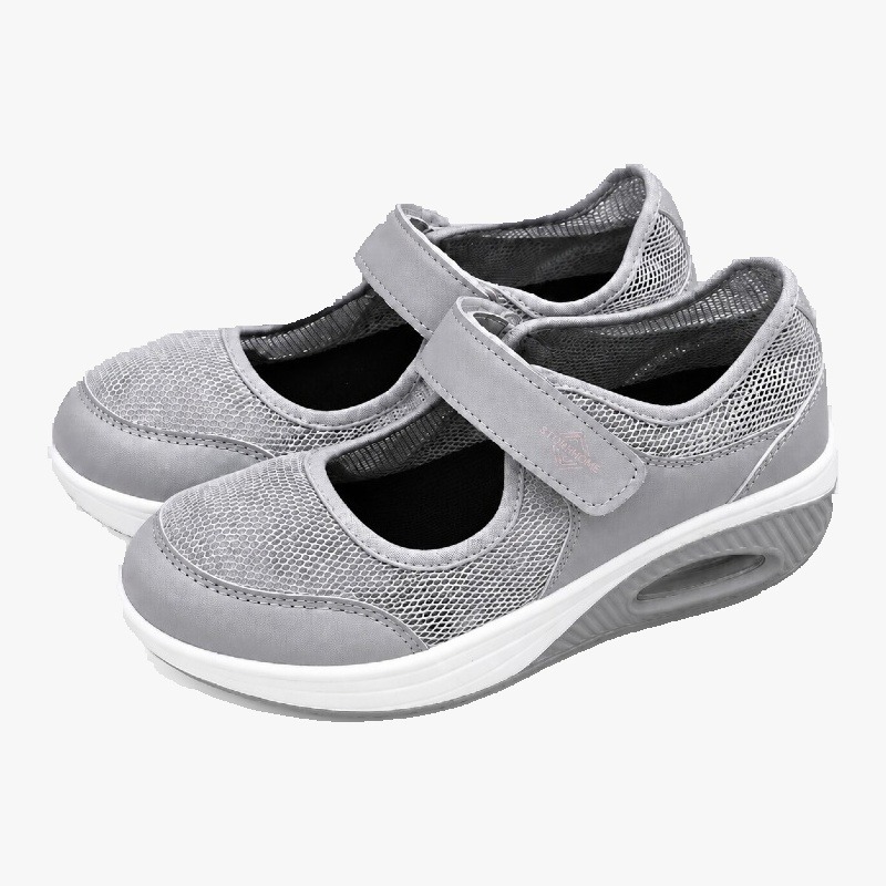 Mesh Mary Jane Trainers – Grey photo 3