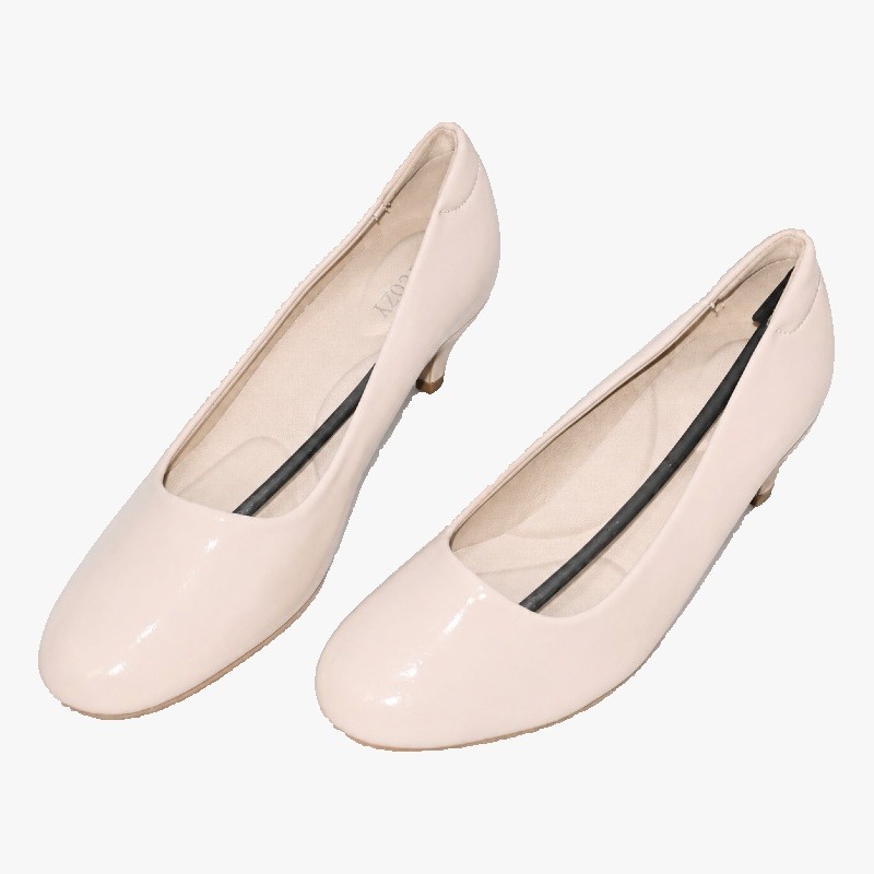 Nude Patent Kitten Heel Court Shoes photo 2