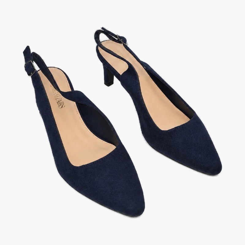 Ladies Dream Pairs Navy Slingback Heels