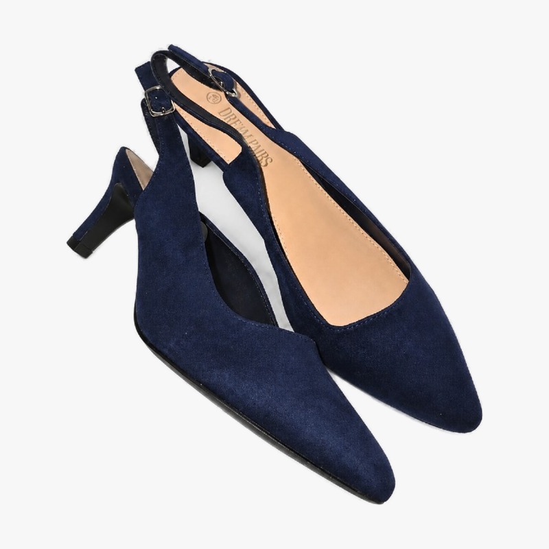 Ladies Dream Pairs Navy Slingback Heels photo 2