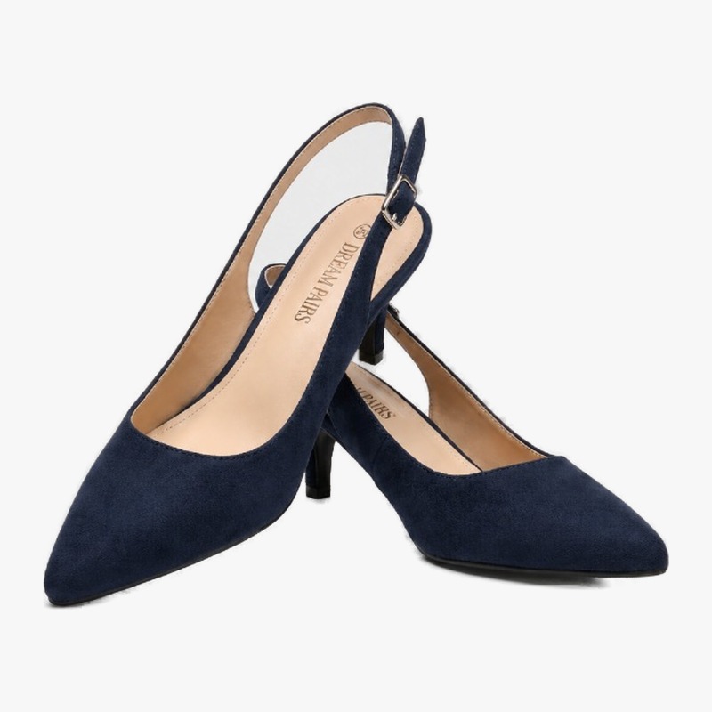 Ladies Dream Pairs Navy Slingback Heels photo 3