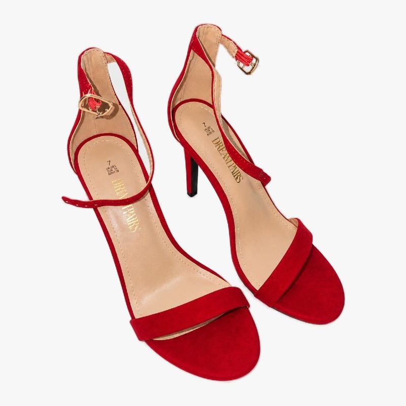 Dream Pairs Red Platform Heels