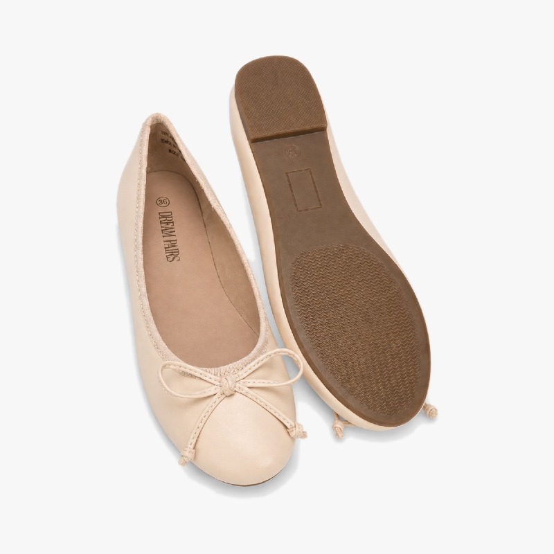Dream Pairs Women’s Classic Ballerina Flats – Nude photo 3