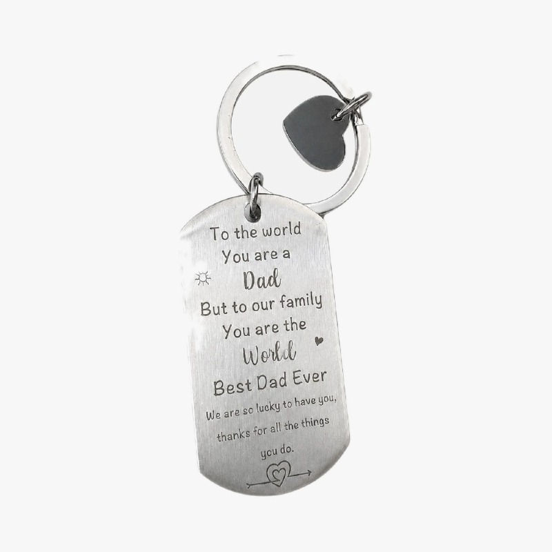 "Best Dad Ever" Engraved Keyring