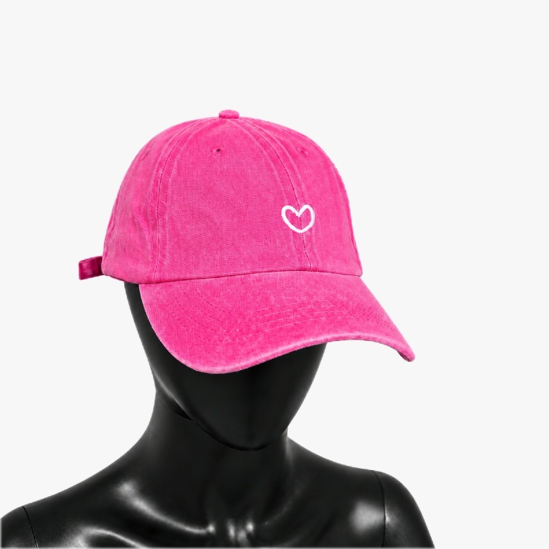 Washed Heart Ponytail Cap 