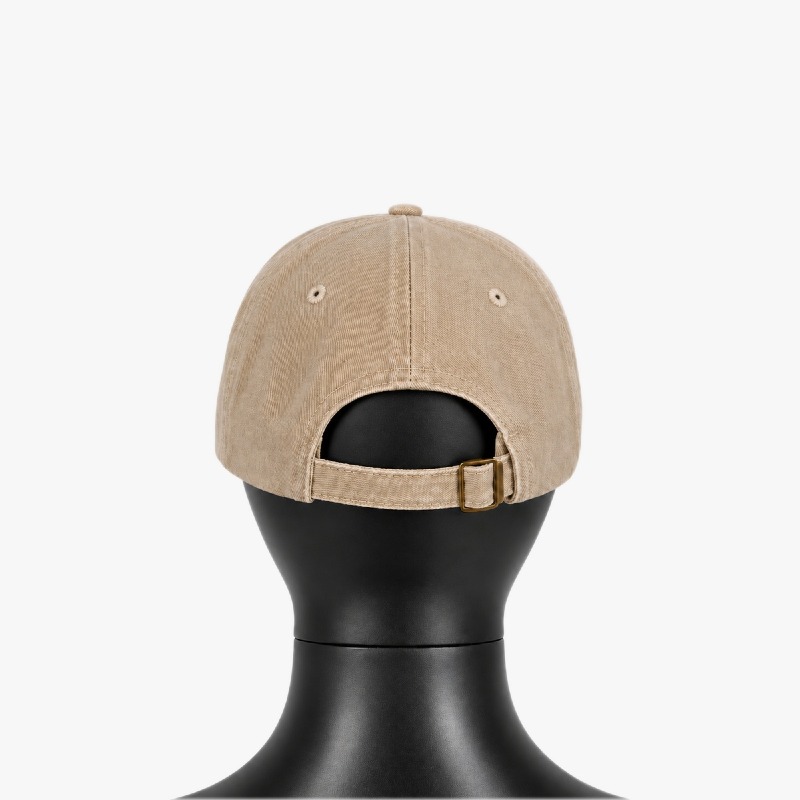 Beige Washed Cap with Black Heart Embroidery photo 3