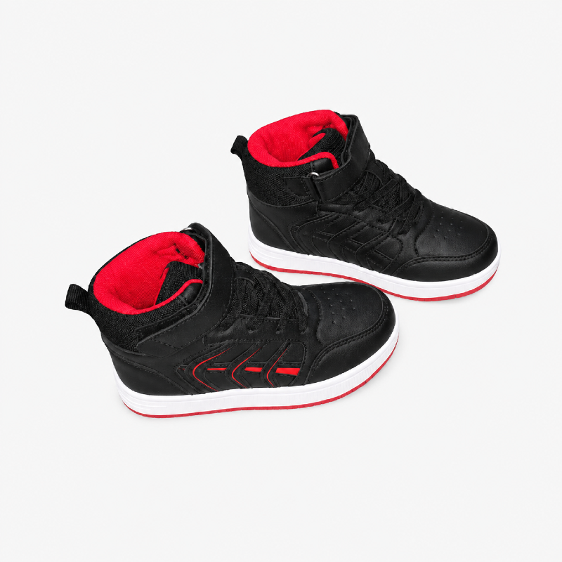 Black & Red High-Top Kids' Trainers photo 2