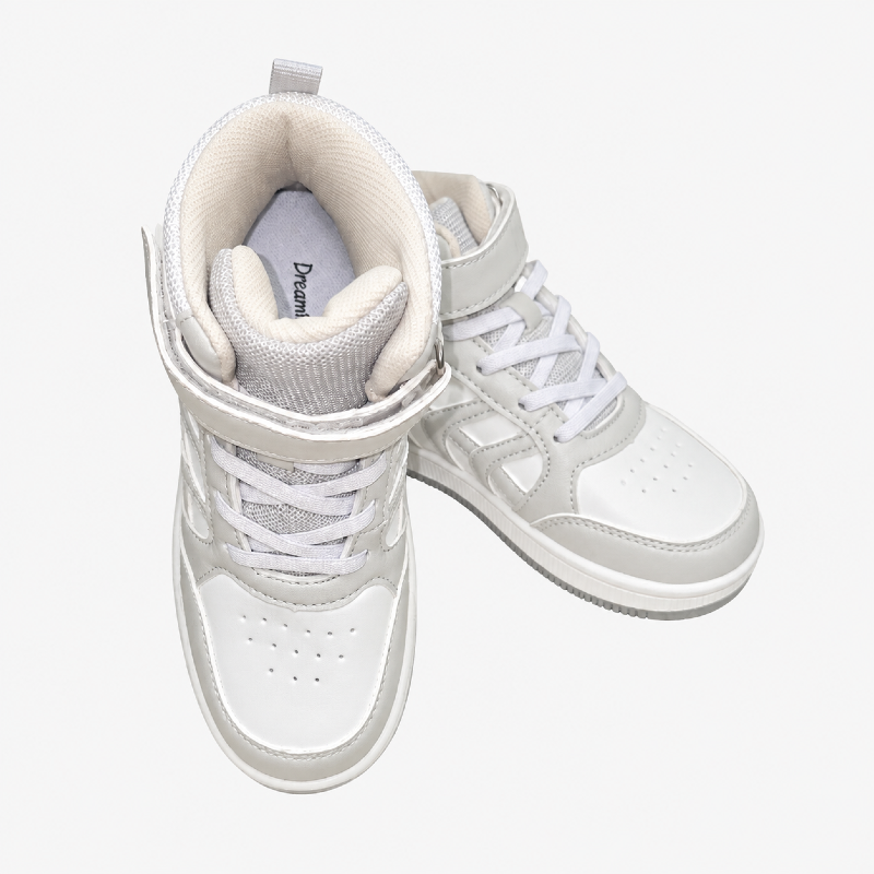 Grey & White High-Top Kids' Trainers photo 2