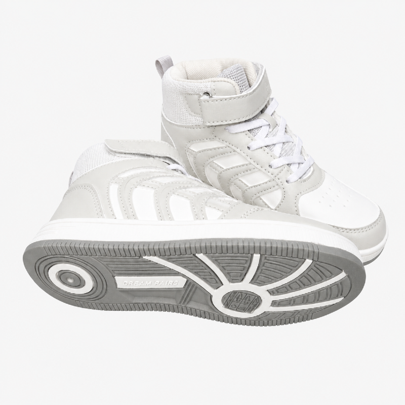 Grey & White High-Top Kids' Trainers photo 3