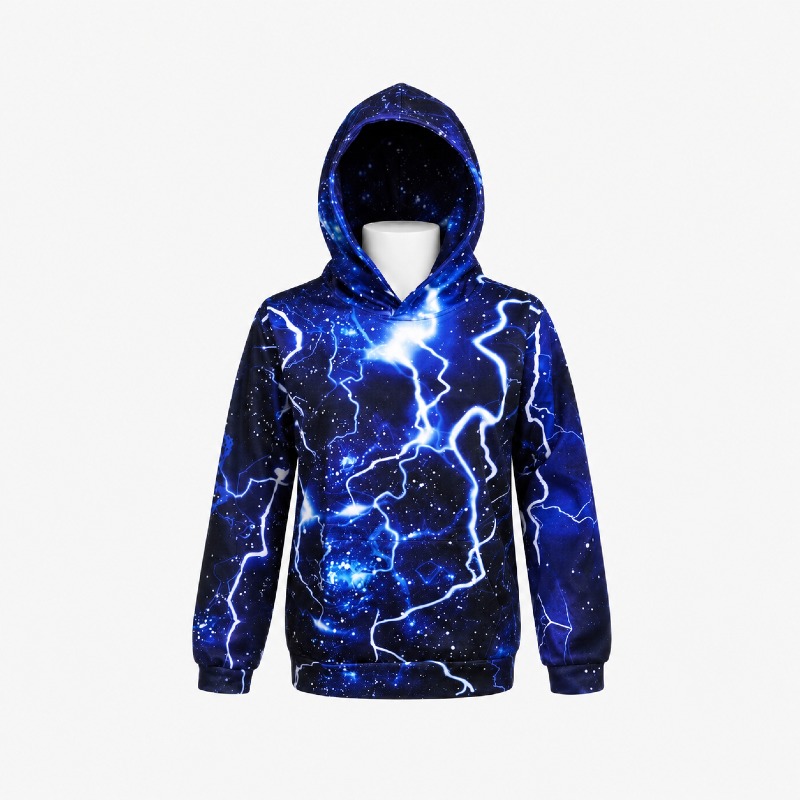 Galaxy Lightning Print Hoodie