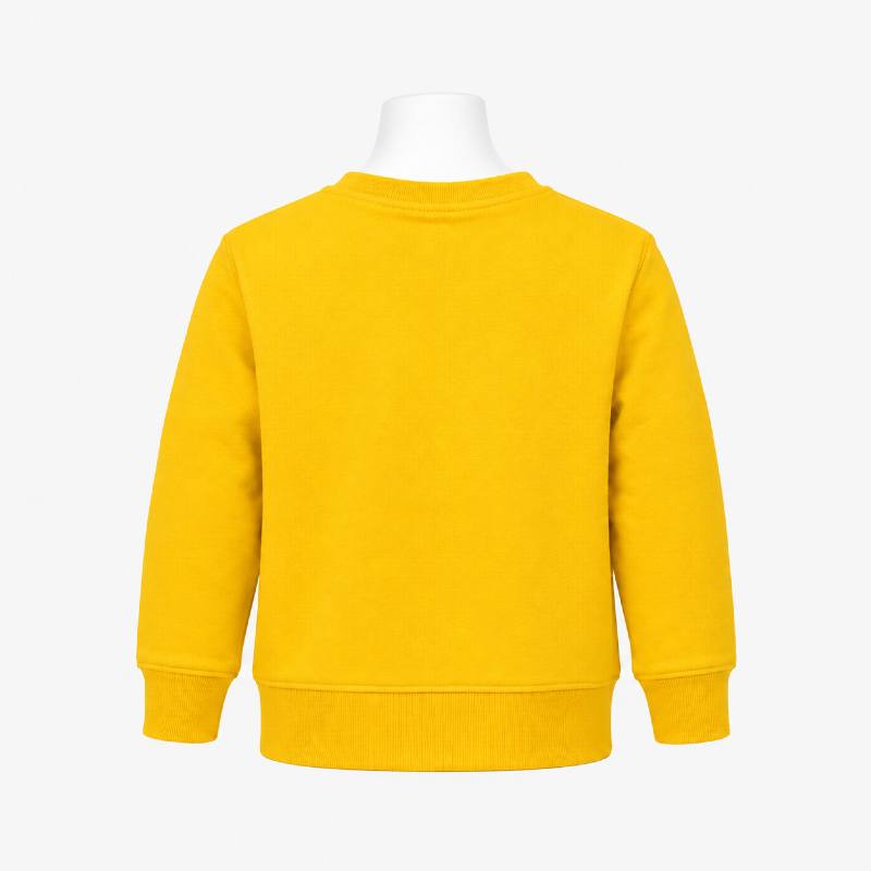 Dino Zone Digger Sweatshirt – Kids' Yellow Excavator Print photo 2