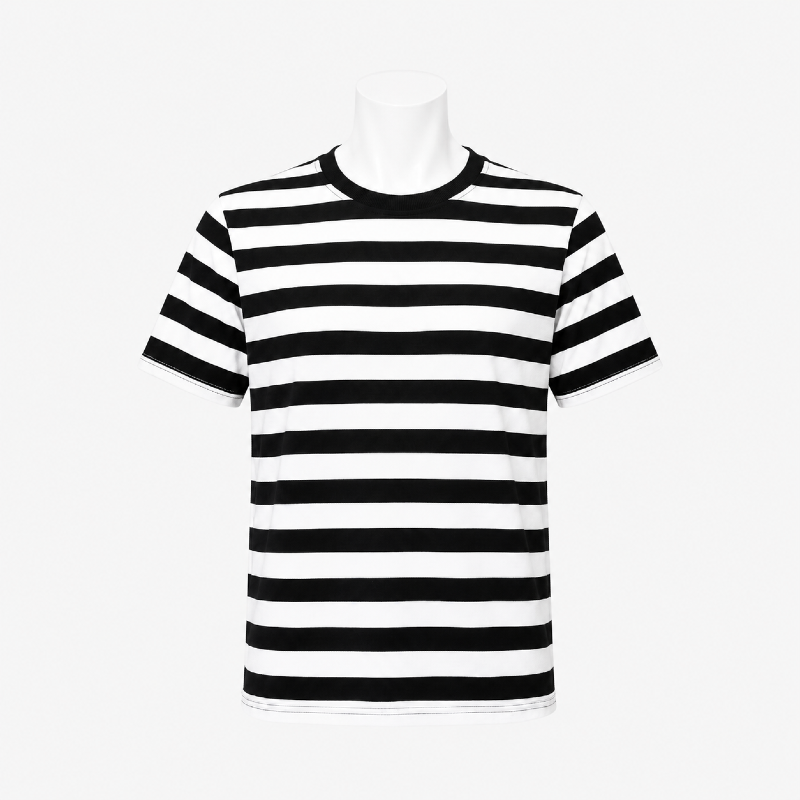 Kids Striped T-Shirt – Black & White 