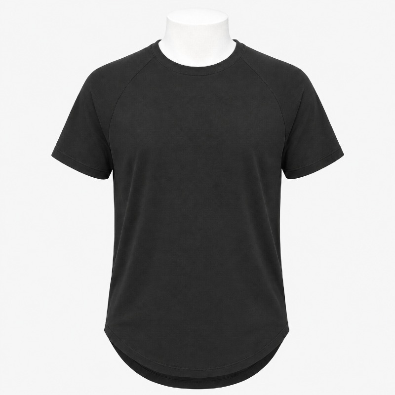 Men's Longline Curved Hem T-Shirt – 3 Pack Set 