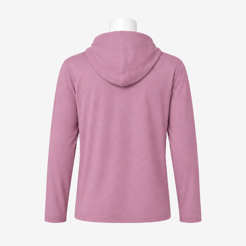  Dusty Pink Lightweight Hooded Long Sleeve Top photo 3