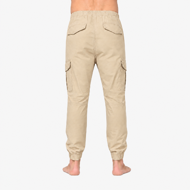 Men's Beige Cargo Joggers photo 2