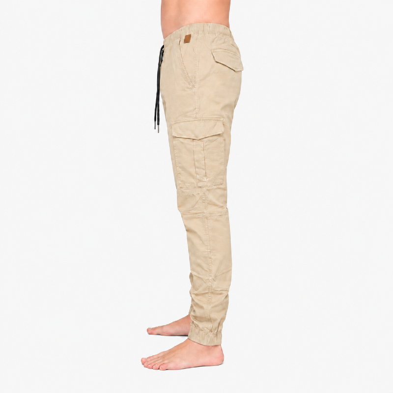Men's Beige Cargo Joggers photo 3