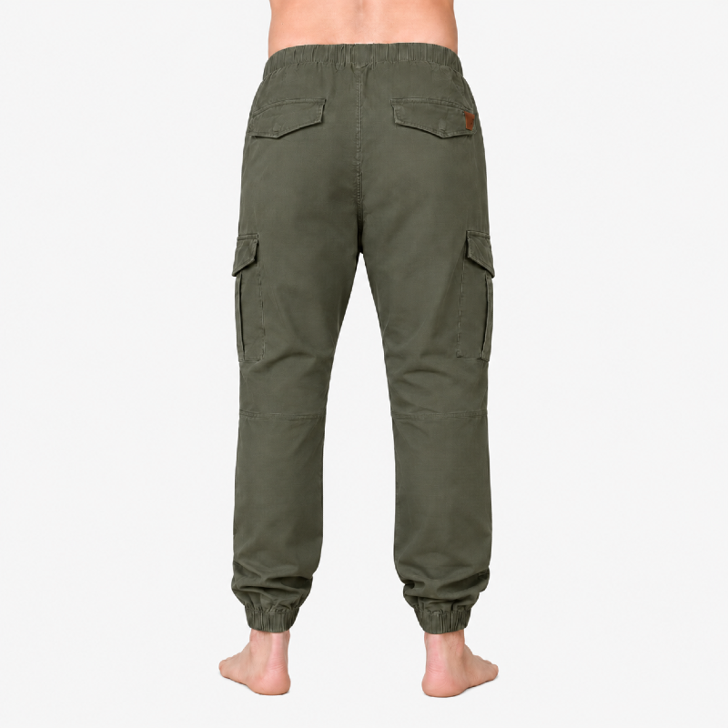 Men's Khaki Green Cargo Joggers photo 2