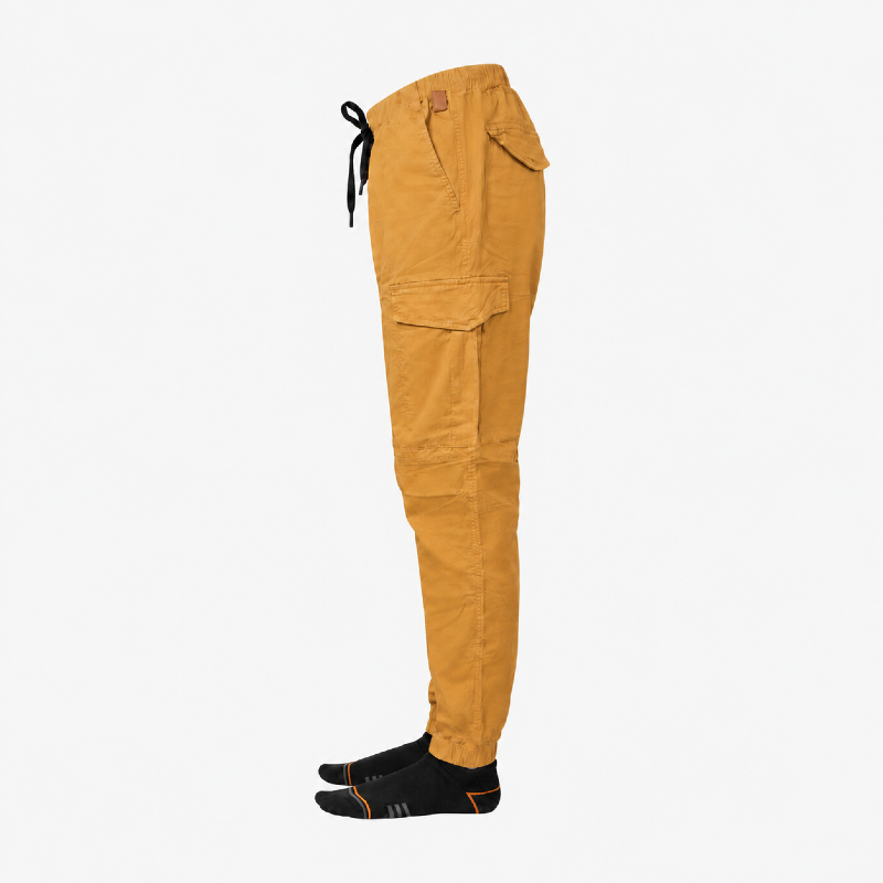 Men's Mustard Cargo Joggers photo 3