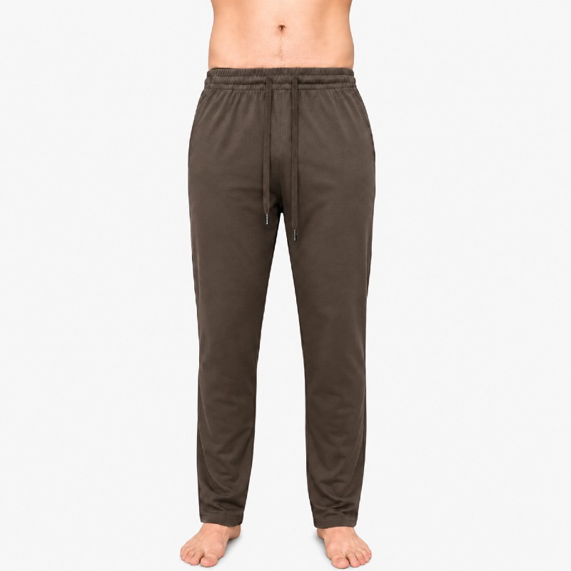 Men's Mocha Brown Soft Jersey Joggers