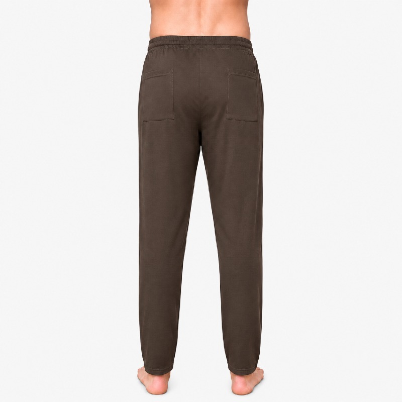 Men's Mocha Brown Soft Jersey Joggers photo 2