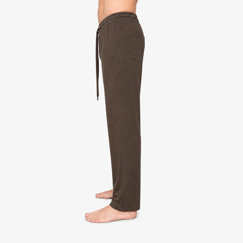Men's Mocha Brown Soft Jersey Joggers photo 3