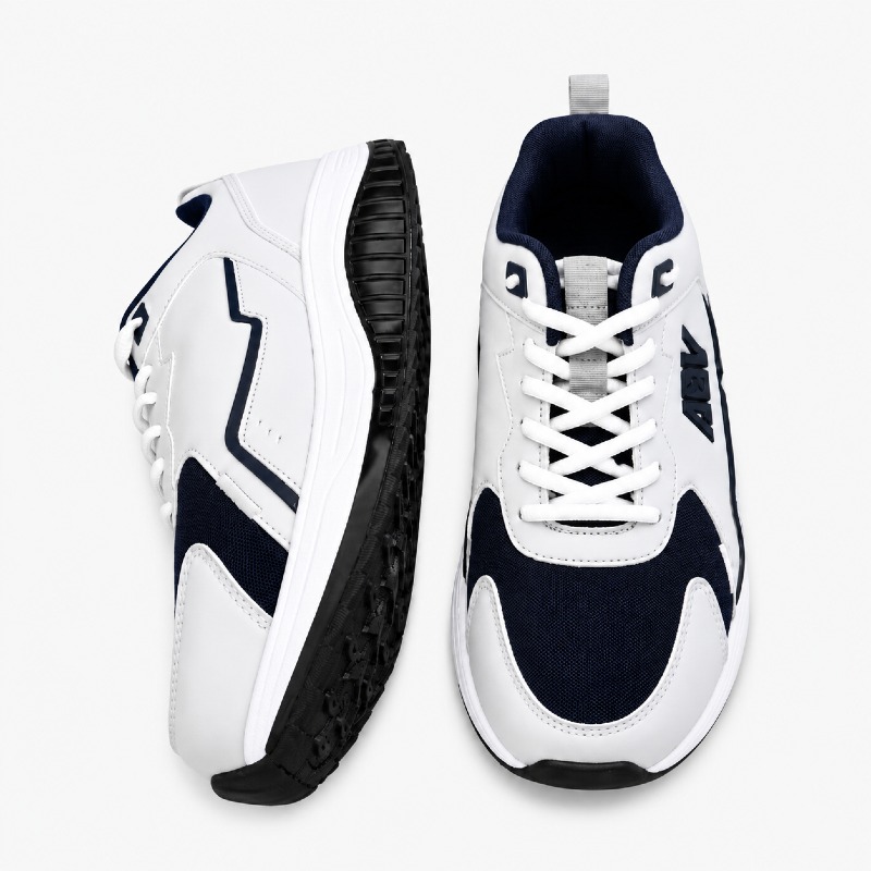 AOV Arch White & Navy Chunky Trainers photo 3