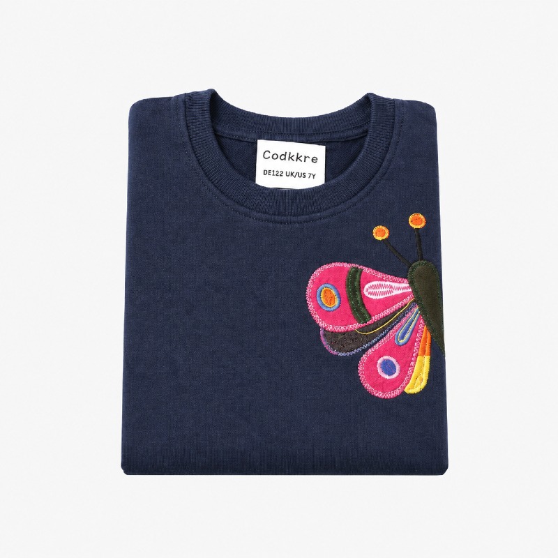 Girls' Butterfly Embroidered Sweatshirt photo 3
