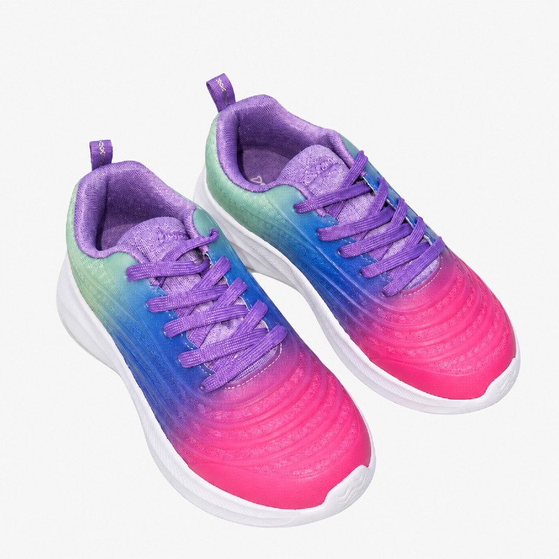 Dream Pairs Ombre Trainers – Purple, Blue & Pink