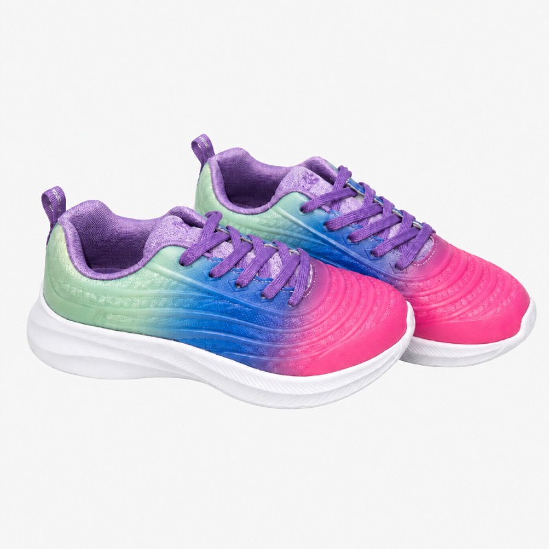 Dream Pairs Ombre Trainers – Purple, Blue & Pink photo 2