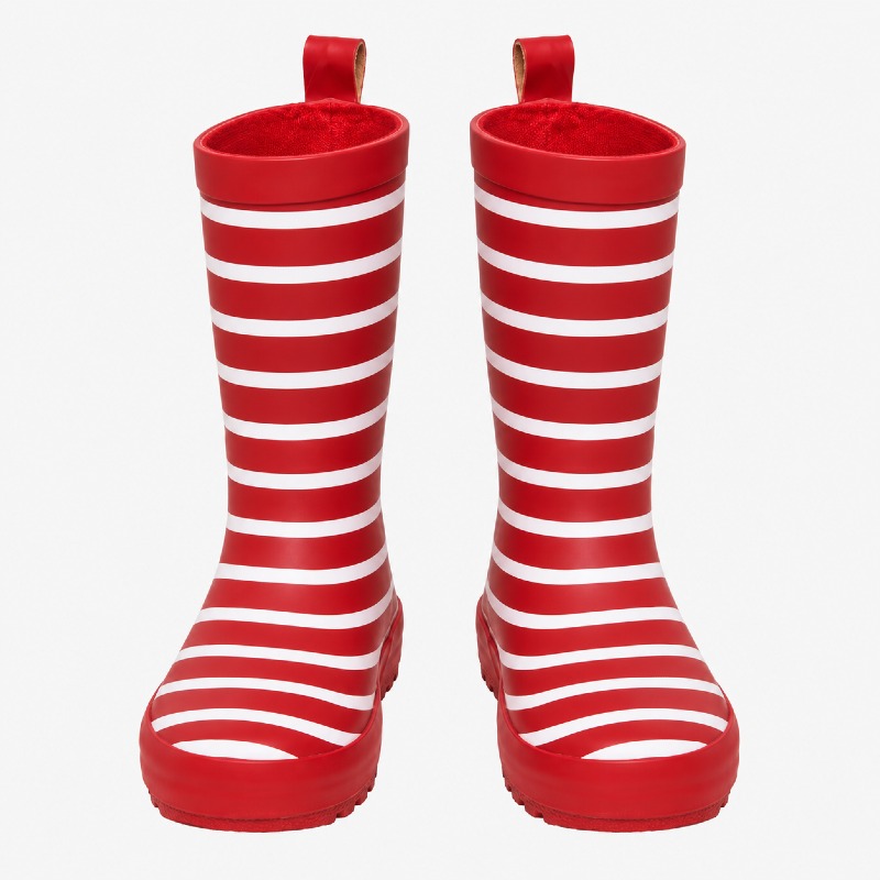 NorthSole Kids' Striped Wellies – Red & White