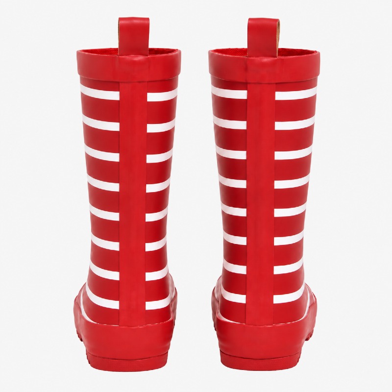 NorthSole Kids' Striped Wellies – Red & White photo 2