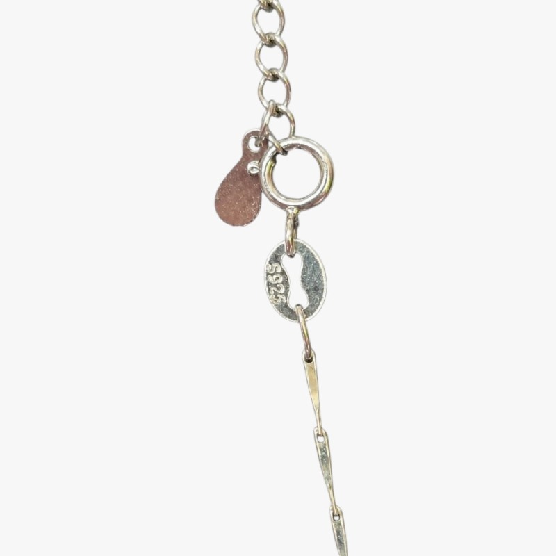 Silver Heart Crystal Pendant Necklace 925 silver photo 3