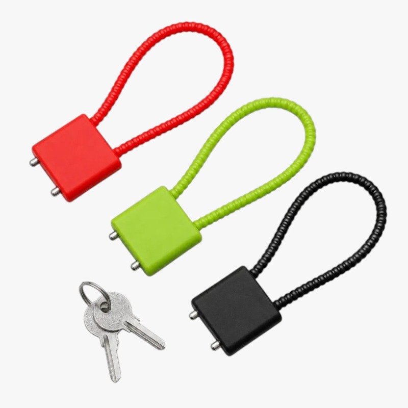 Coiled Cable Padlock Set – 2 Locks with Keys