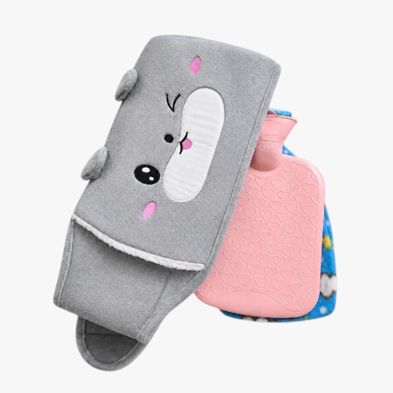 Hot Water Bottle with Cute Animal Fleece Cover