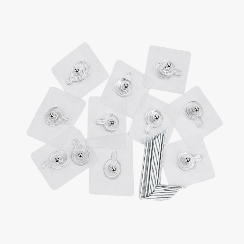 Clear Adhesive Wall Hooks – 10 Pack photo 2