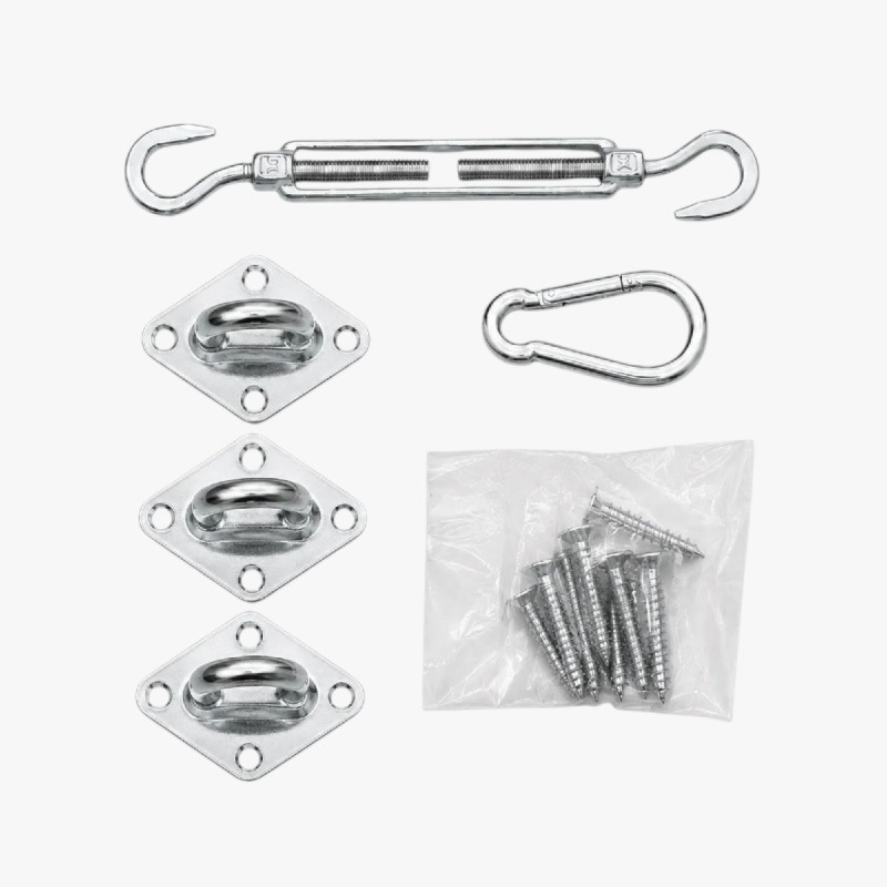 Shade Sail Fixing Kit – Stainless Steel Turnbuckle & Hooks photo 2