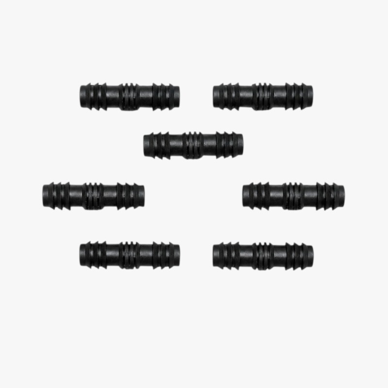 Set of 8 Barbed Hose Connectors – Straight Irrigation Pipe Joiners