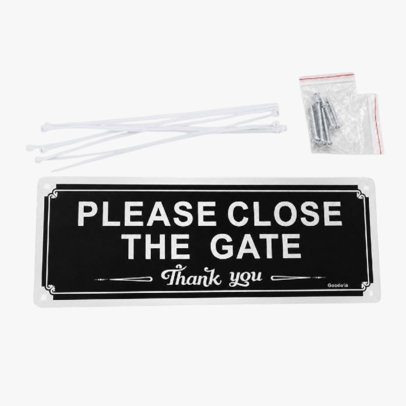 “Please Close the Gate” Metal Sign with Fixings